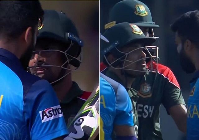 Liton Das and Lahiru Kumara fight: Lahiru's send-off to Liton ends up in physical pushing and heated exchange in SL vs BAN match