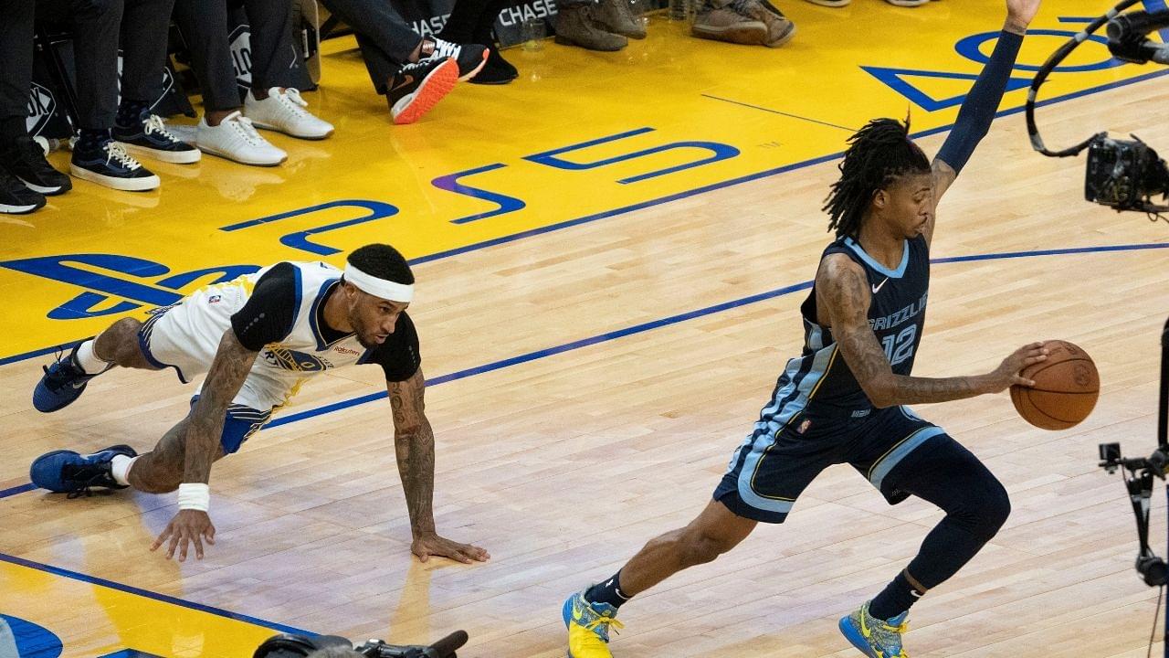 "Ja Morant put Gary Payton II on skates": NBA Twitter reacts to Grizzlies star's super crossover at the end of their OT win vs Steph Curry and co