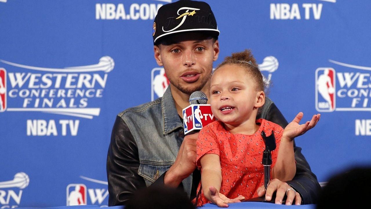 "You're too loud daddy! Be quiet!!": When Warriors' Stephen Curry got the spotlight stolen from him by his adorable daughter Riley Curry during the 2015 Playoffs