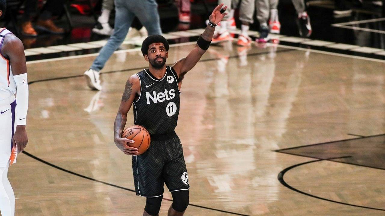 “Let Kyrie Irving play, no vaccine mandate!!”: Nets fans jump over barricades and protest against the vaccine mandate at Barclays Center prior to loss to Hornets