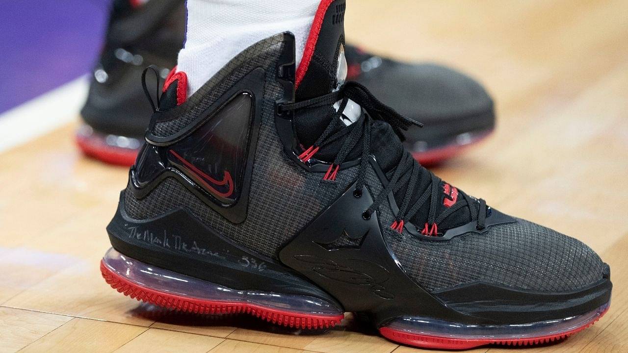 "LeBron James debuts Bred colorways for his latest Nike sneaker": Nike LeBron 19 Bred debuted by Lakers superstar in preseason loss to Sacramento Kings