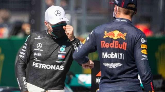 WATCH as Valtteri Bottas almost takes out Max Verstappen during the Saudi Arabian Grand Prix restart