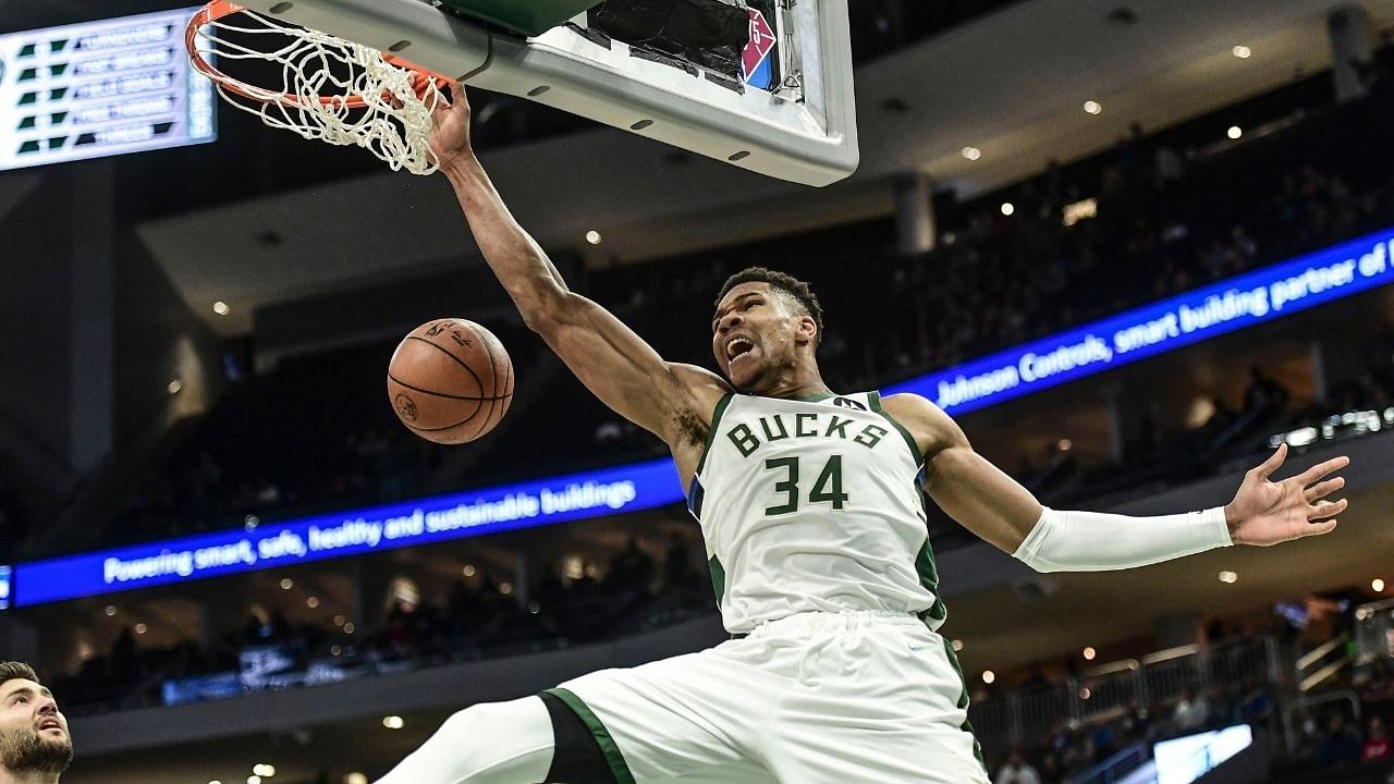 "Giannis Antetokounmpo is shooting 3s at will?! It's over for the rest of the league!": NBA Twitter reacts as the Bucks' MVP drills a 3 to start the game against the Mavericks