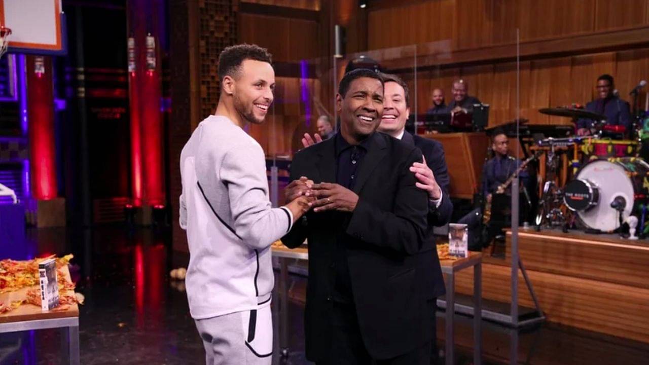 "What's this Denzel Washington?! I've never seen one of these!": When Warriors' superstar Stephen Curry trolled the veteran actor on the sets of The Tonight Show Starring Jimmy Fallon