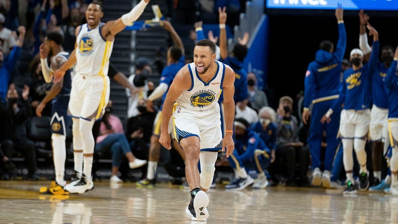 "Nuh-uh Stephen Curry, no Draymond Green high-fives for you": Nuggets' Aaron Gordon brings out his inner Grinch to stop the Warriors' stars from celebrating a Curry 3
