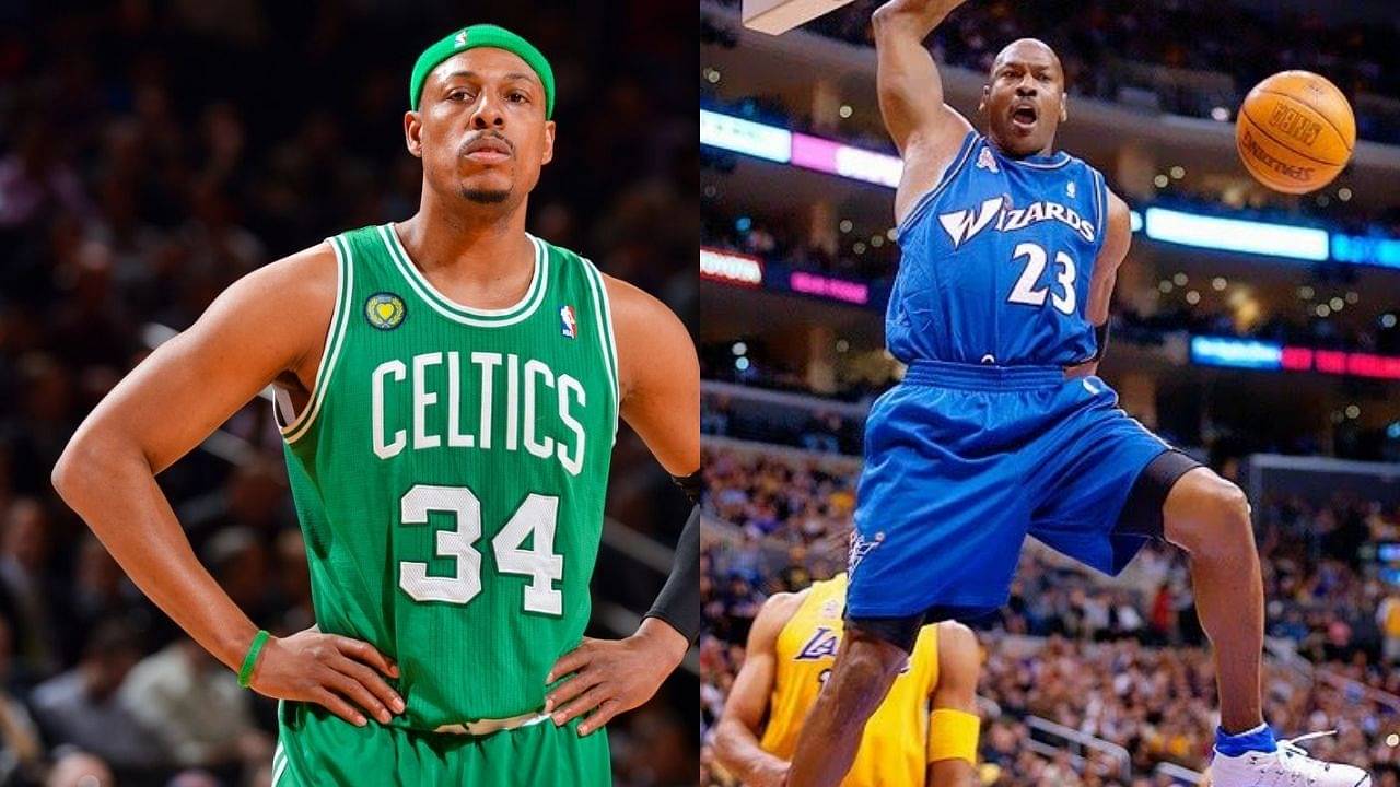 “How you let a 40 year old Michael Jordan hit a game winner on you?!”: Paul Pierce went at Shawn Marion for giving up the game winning shot to the aging Wizards superstar