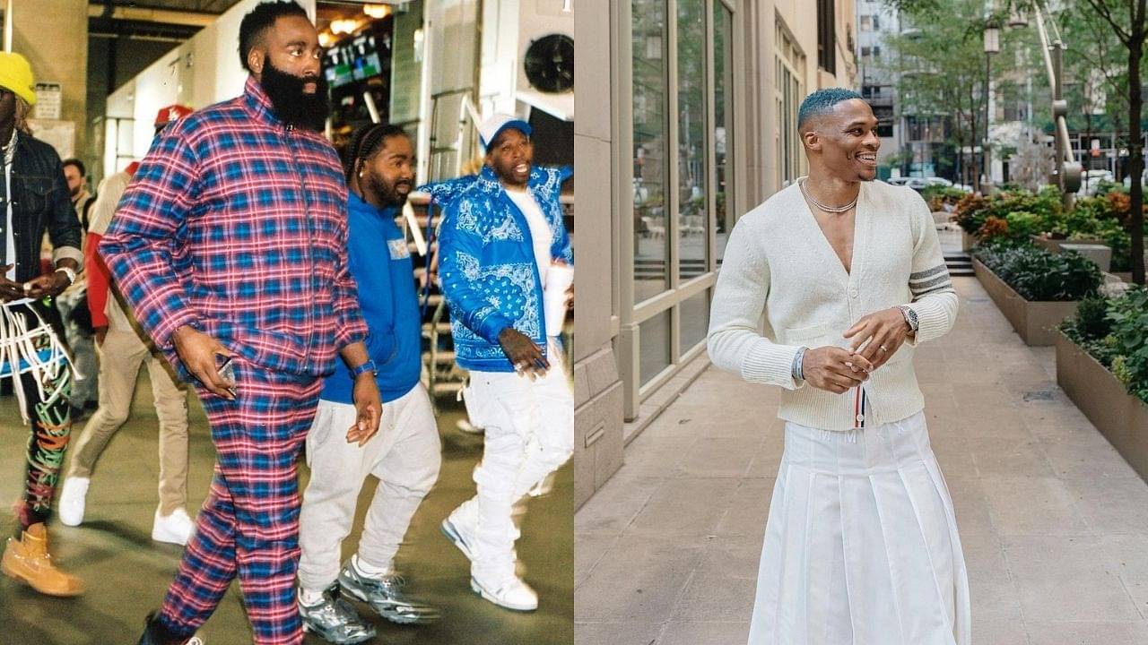 "Russell Westbrook doesn't care what anybody says, while James Harden has created a lane for himself": The two superstars and former OKC teammates discuss fashion