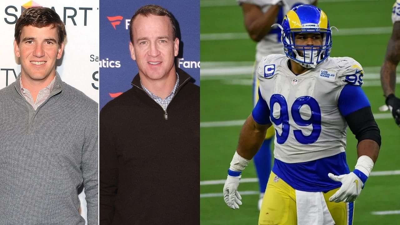 They thought he was Sam Darnold, that's why they didn't block Aaron  Donald: Peyton Manning and Eli Manning hilariously confuse NFL stars on  another edition of Manningcast - The SportsRush