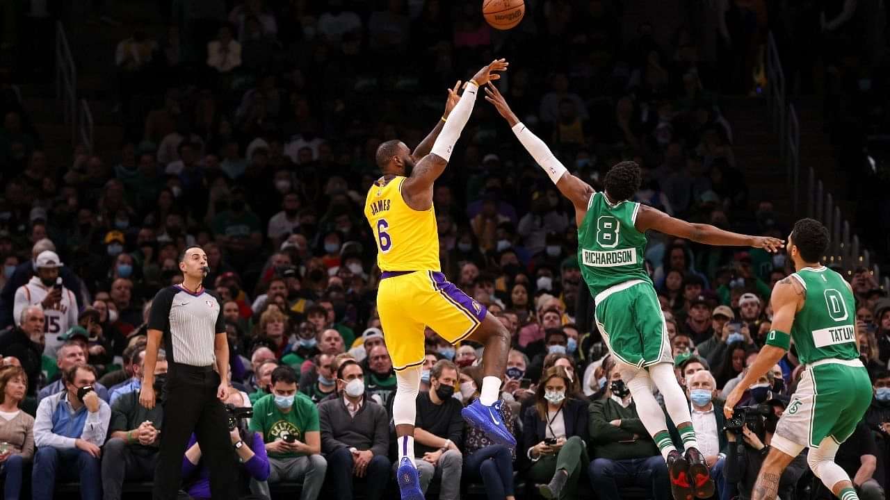 "LeBron James has reinvented his game much like Michael Jordan, Kobe Bryant": Paul Pierce compliments Lakers superstar for a crazy postup fadeaway jumper in loss to Jayson Tatum and co