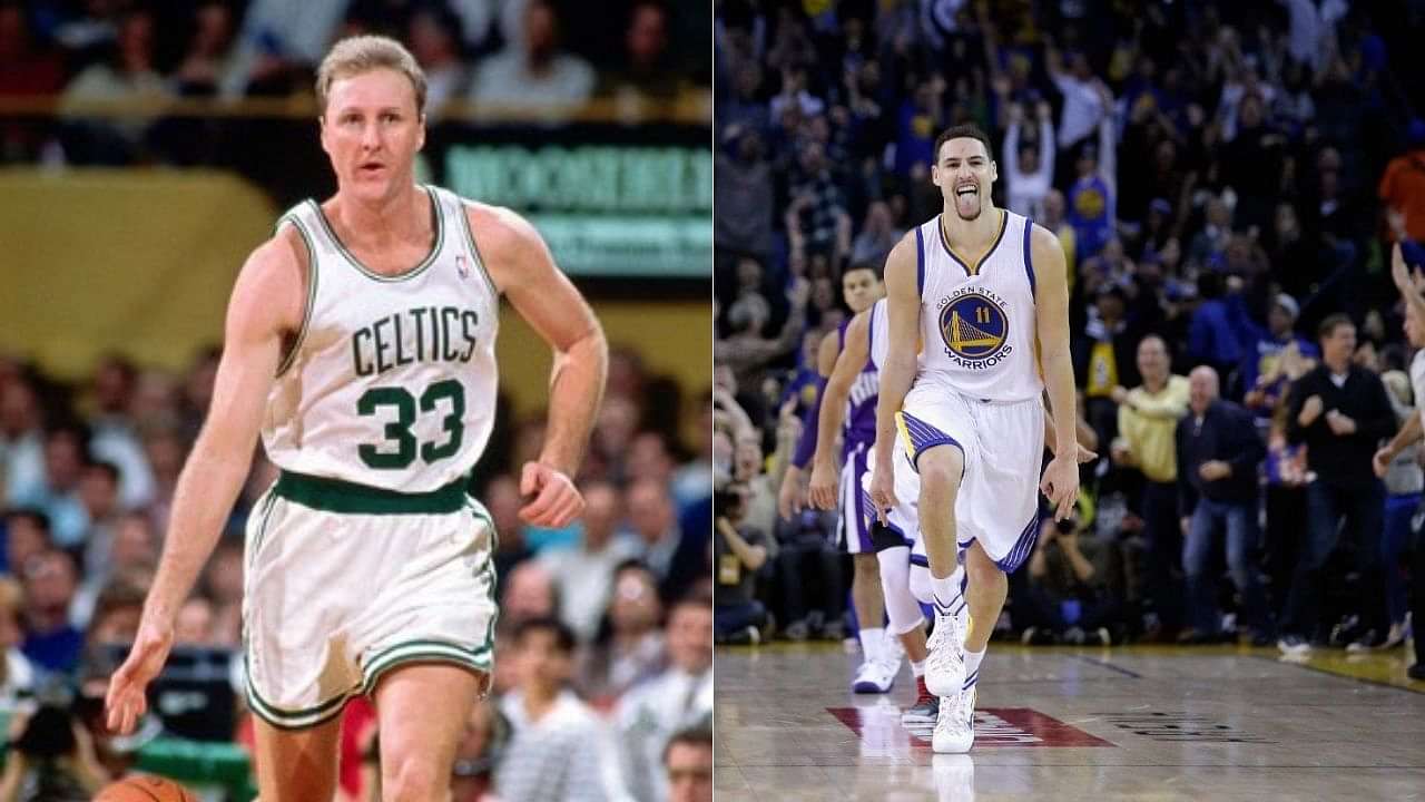 "Larry Bird was saucy, Happy Halloween everyone!": Klay Thompson posts tribute video to the Celtics legend as the Warriors star celebrates another festive occasion