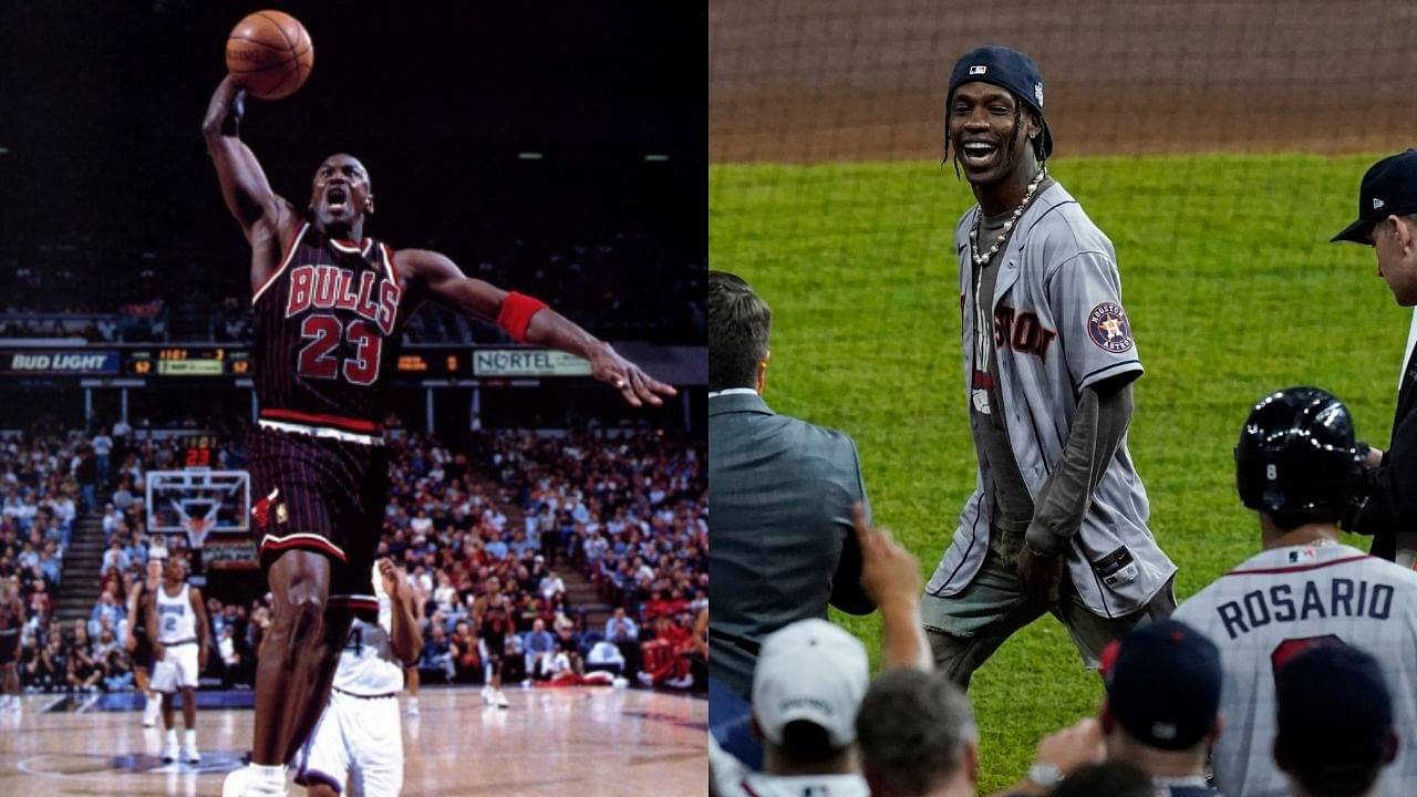 “Yo Michael Jordan, I’m coming back for the shoes I left in your garage”: Travis Scott hilariously recounts the time he shot a music video at the Bulls legend’s ‘crib’