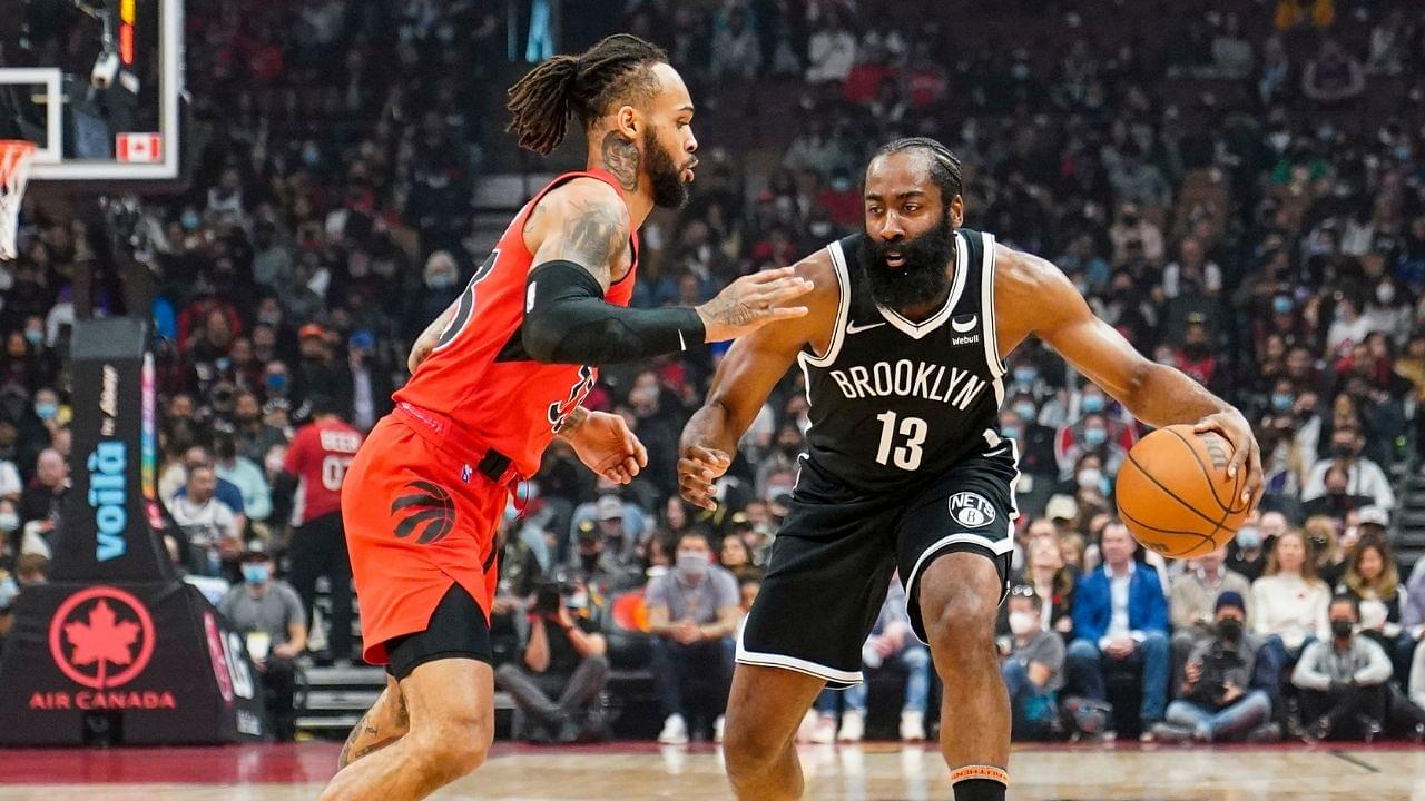 "So the refs really decided to f**k James Harden?!": Fans explode as NBA officials miss a seemingly obvious foul call on the Nets star against the Raptors