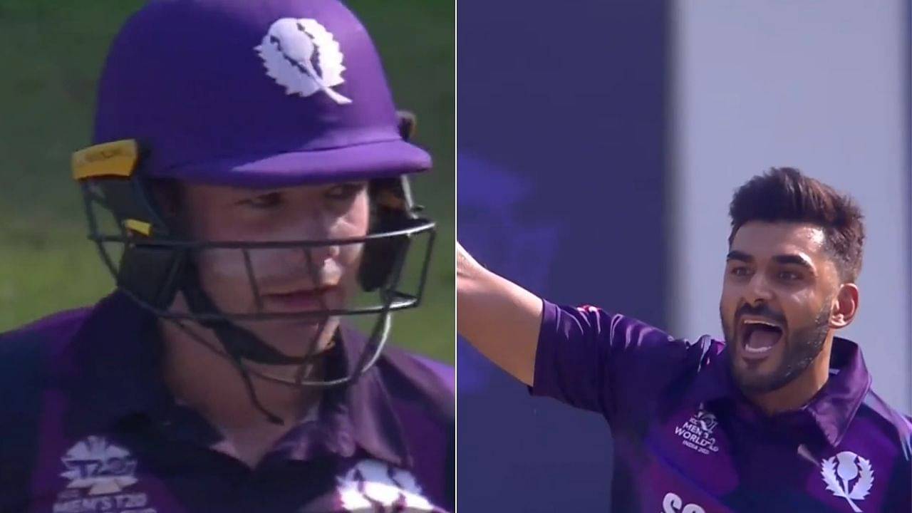 "Whole of India behind you": Matthew Cross cheers for Safyaan Sharif in New Zealand vs Scotland T20 World Cup match