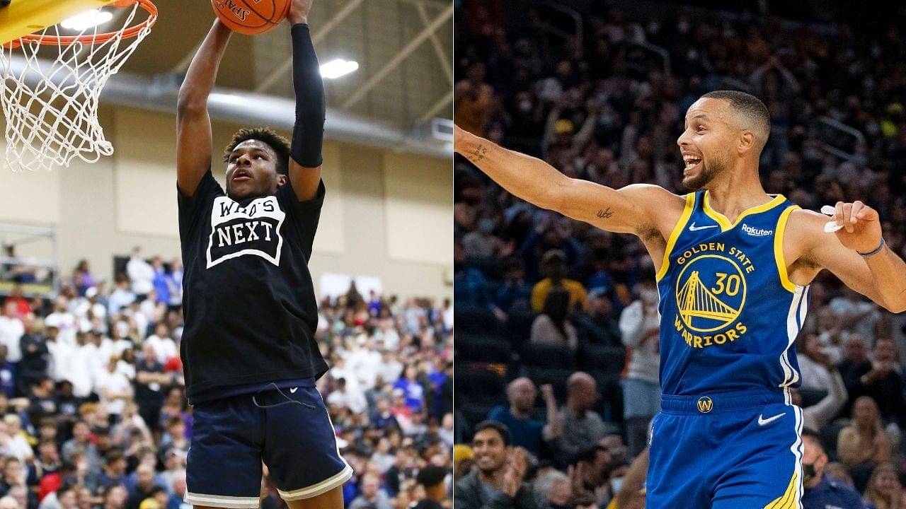 "Bronny James getting his head up there, say what now?": Stephen Curry, Chris Paul and other NBA stars congratulate LeBron James for the stupendous video of his son's practice dunks