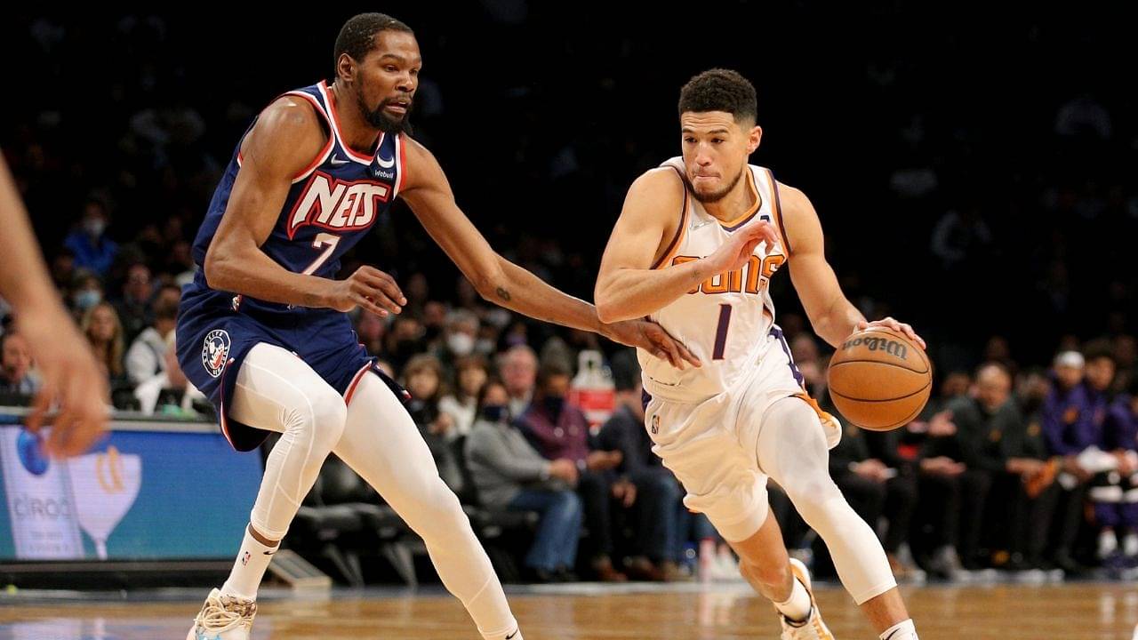 “Kevin Durant talked so much trash to Devin Booker only to end up losing the game”: NBA Twitter explodes as the Nets star and Suns youngster get into a minor verbal altercation