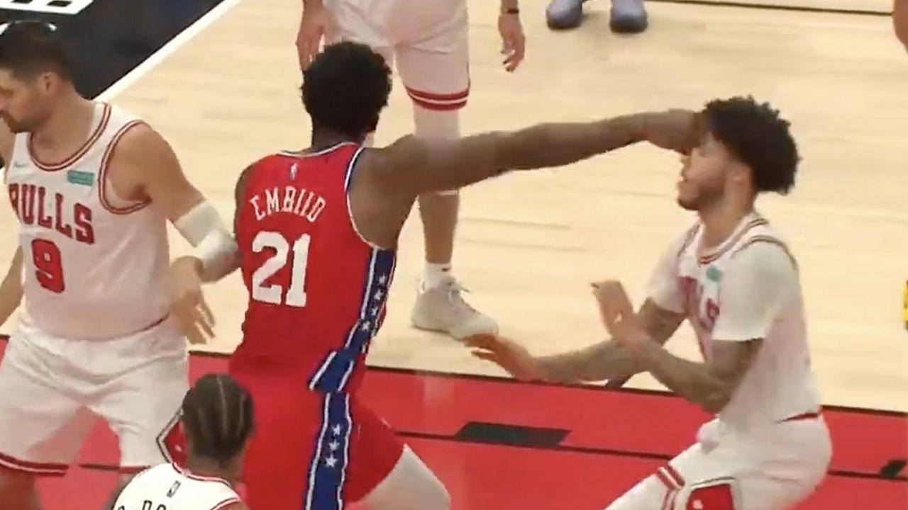 "Joel Embiid cannot catch a break this season!": NBA Twitter reacts as the Sixers' star gets T'ed up for punching Lonzo Ball in the face