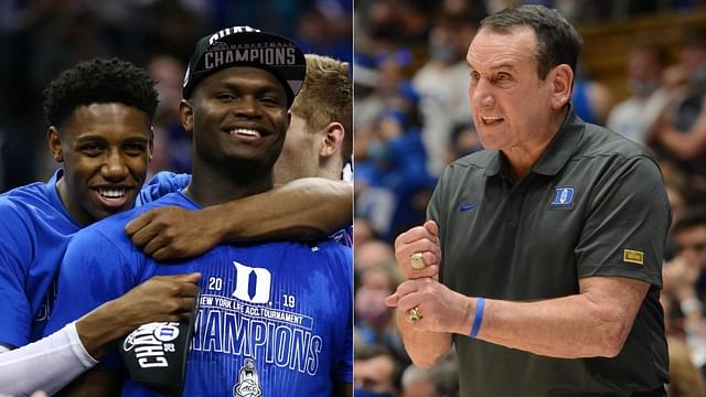 “It’s only 2 points!”: When Coach K got pissed at Zion Williamson and RJ Barrett for rating dunks from their Duke-UNC game