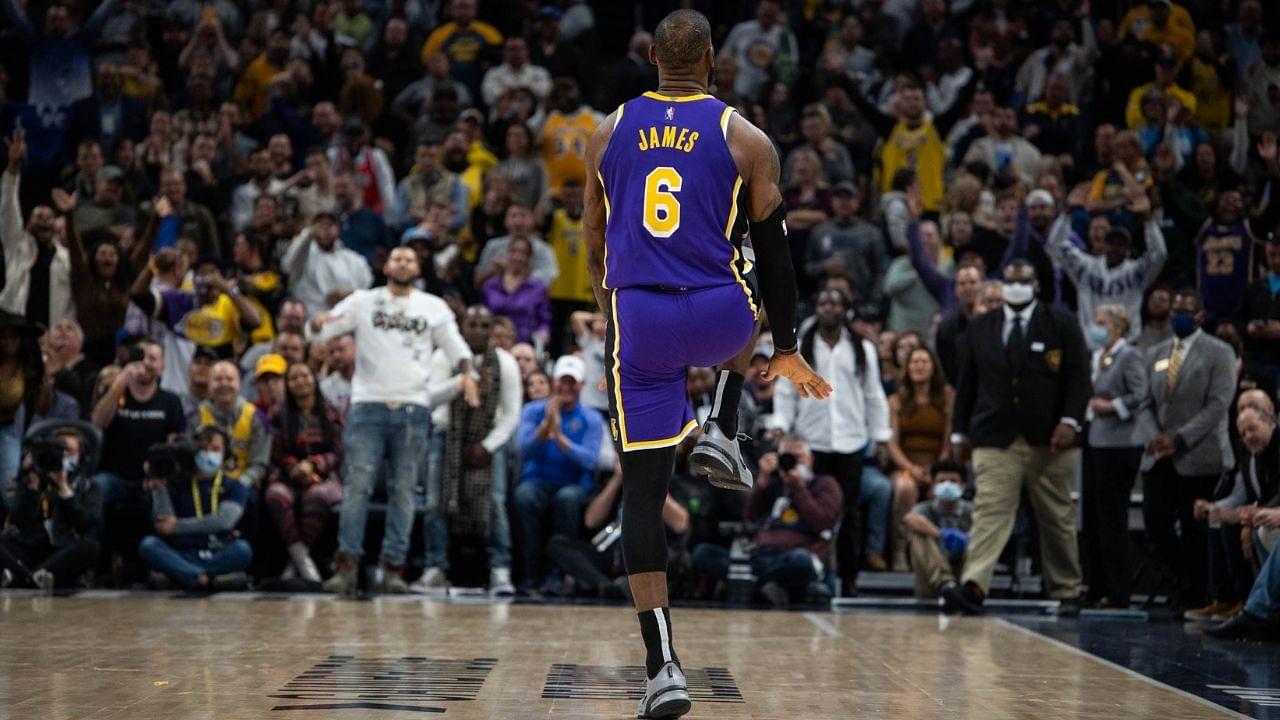 "LeBron James really broke out The Silencer tonight!": Lakers' superstar shows off a few celebrations as he leads the team past the Pacers in a OT 124-116 win