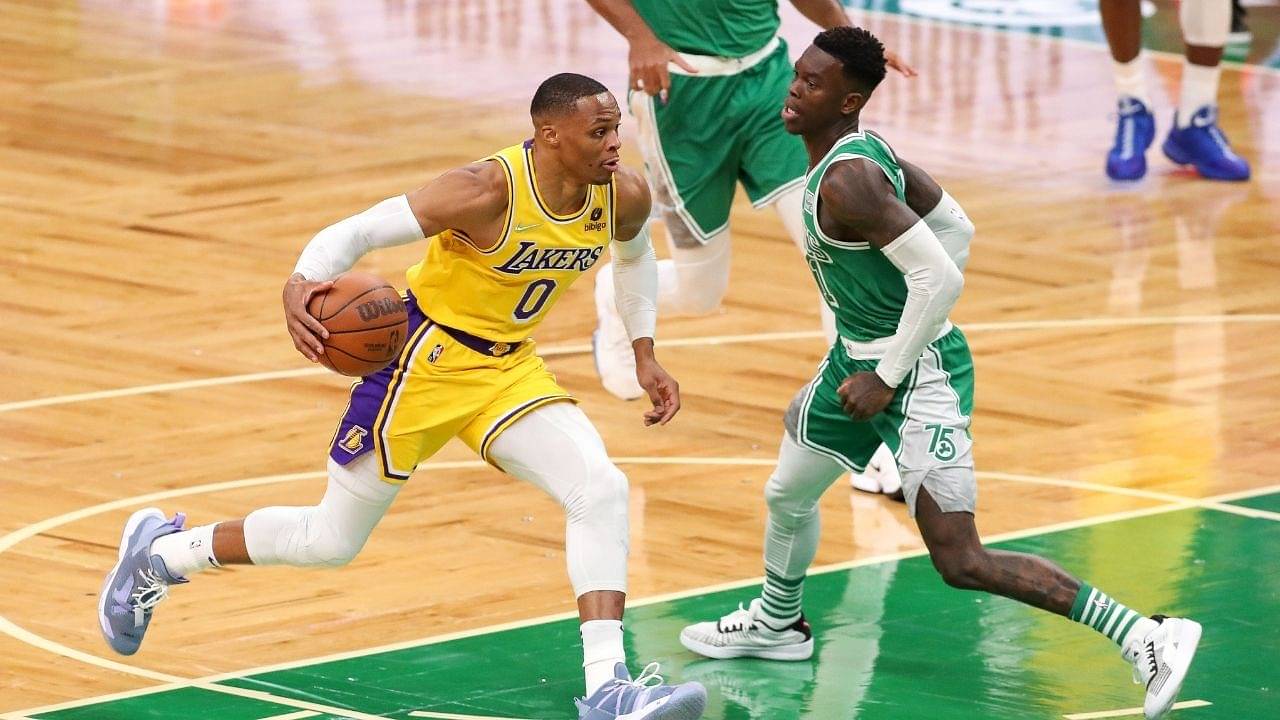 "Y'all really paying Russell Westbrook $44 million for this? Lol": Celtics hilariously clown the Lakers after Dennis Schroder schools the Brodie