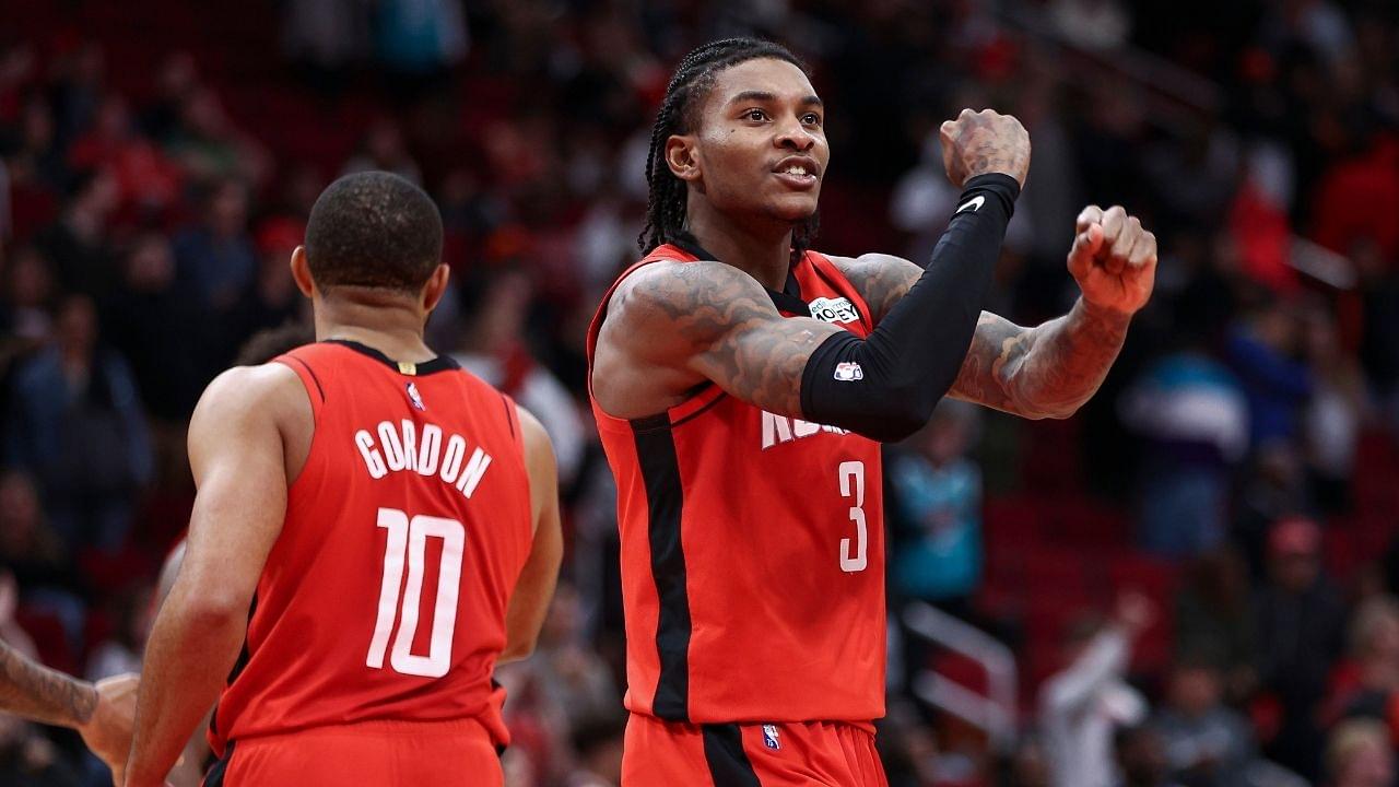 "The Rockets deserve a winning year, just for that highlight!": Houston creates hilariously adorable team highlight to get Kevin Porter Jr. his triple-double vs OKC