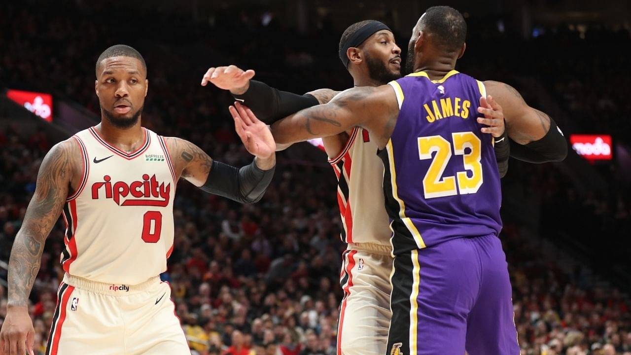 "LeBron James asked me and I said I wanna be in position to win it all": Damian Lillard details Carmelo Anthony and Lakers' recruitment pitch for the Blazers star ahead of 2021 NBA offseason