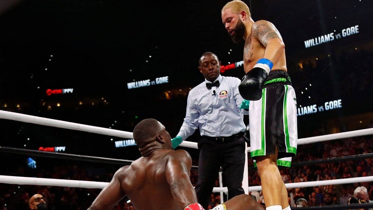 “I’m going to sit my old, dumba** down, one and done”: Deron Williams shockingly retires from boxing after beating Frank Gore in Jake Paul undercard