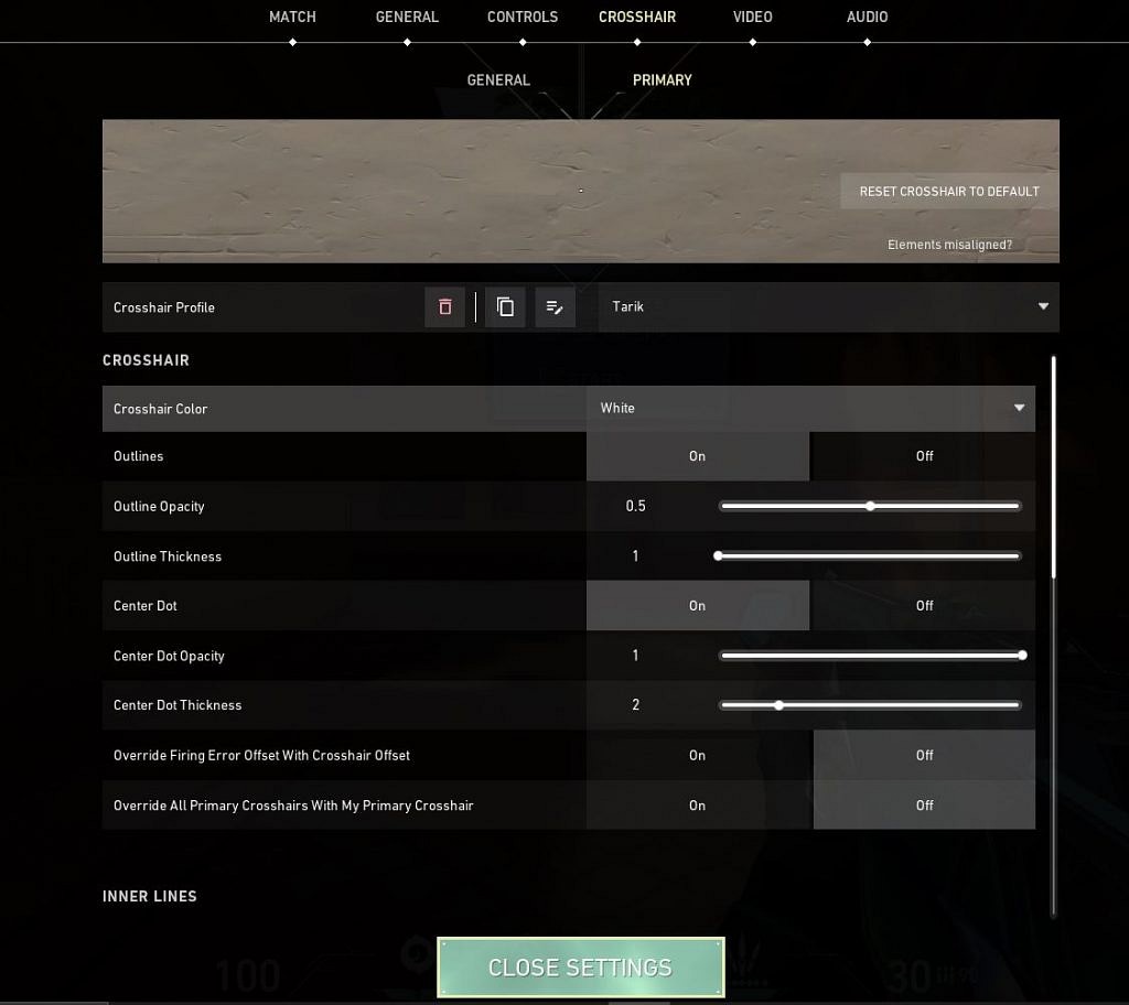 Tarik Valorant ingame settings Gear, Key binds, Mouse Sensitivity