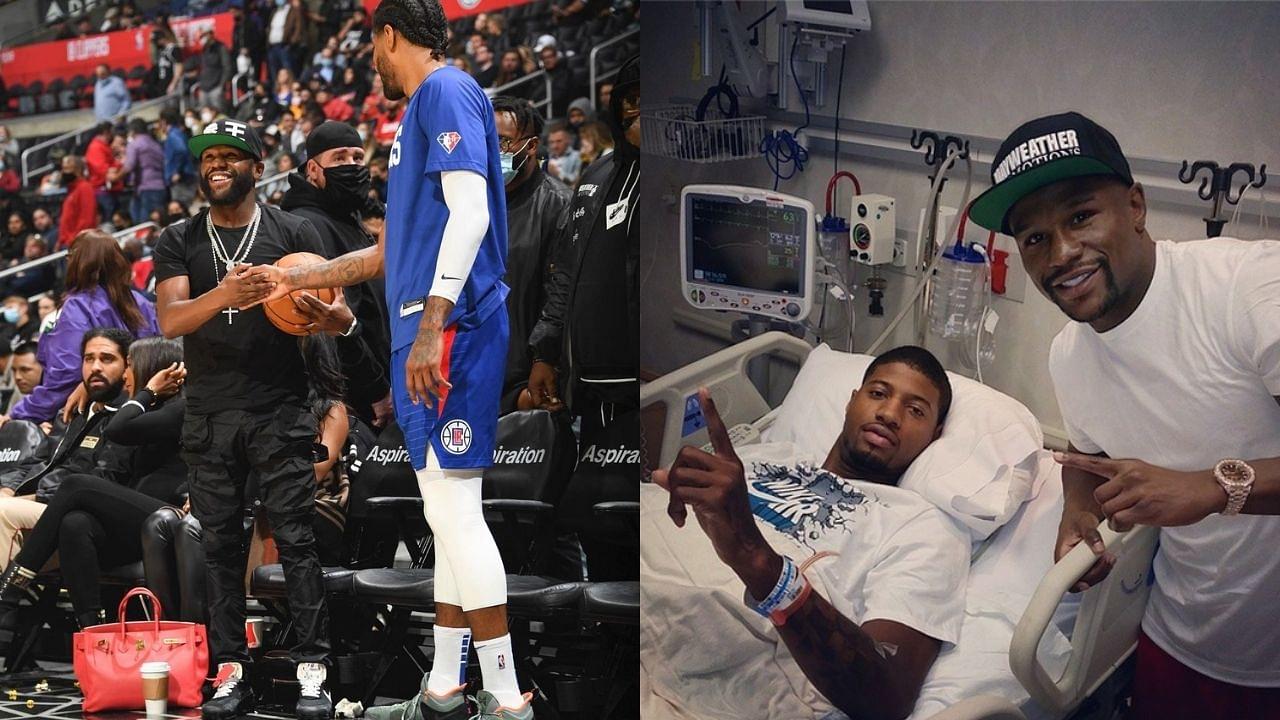 "Floyd Mayweather pens an Instagram post applauding Paul George for making a strong comeback from his gruesome injury in 2014": The boxing legend has been an integral part of PG-13's road to comeback