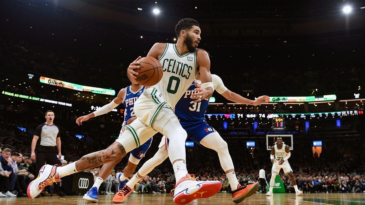 "Jayson Tatum is still Joel Embiid's father!": Celtics broadcasters hilariously mock 76ers star after close win at TD Garden