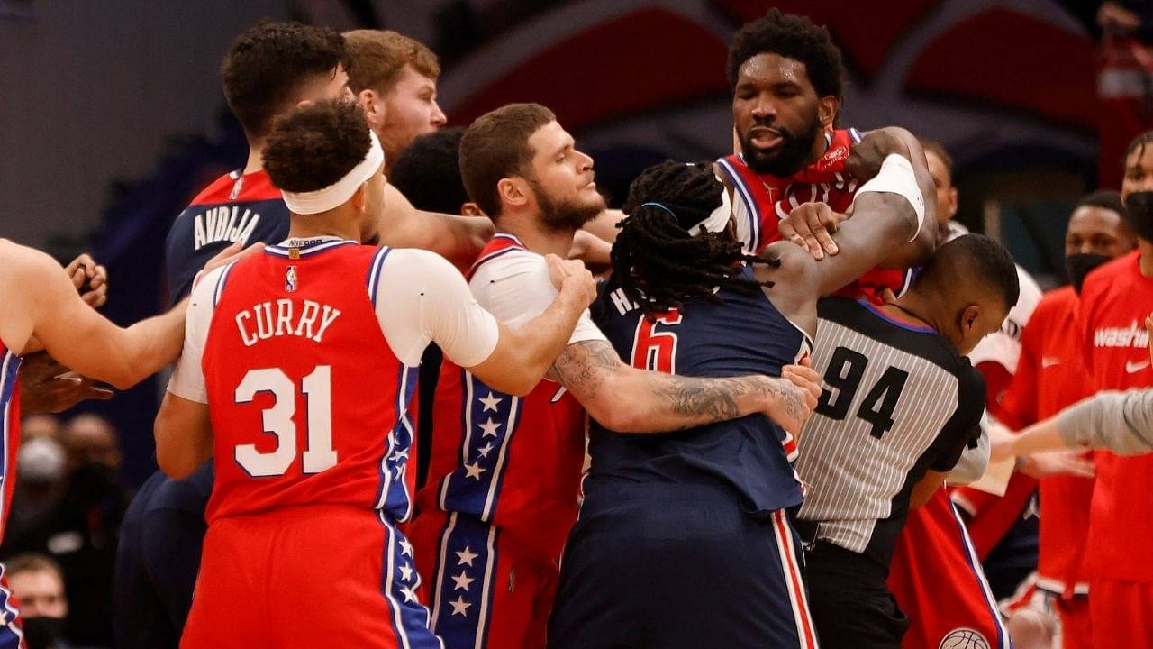 "If you’re so tough, stand on that Joel Embiid!!": Montrezl Harrell calls out Sixers MVP's hypocrisy after the pair collided in the game and only the Wizards' big got ejected