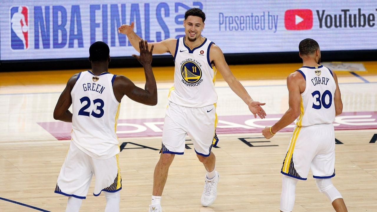 "Klay Thompson and I would celebrate this win, and then his return soon as well!": Warriors' Stephen Curry and Draymond Green talk about their missing Splash Brother