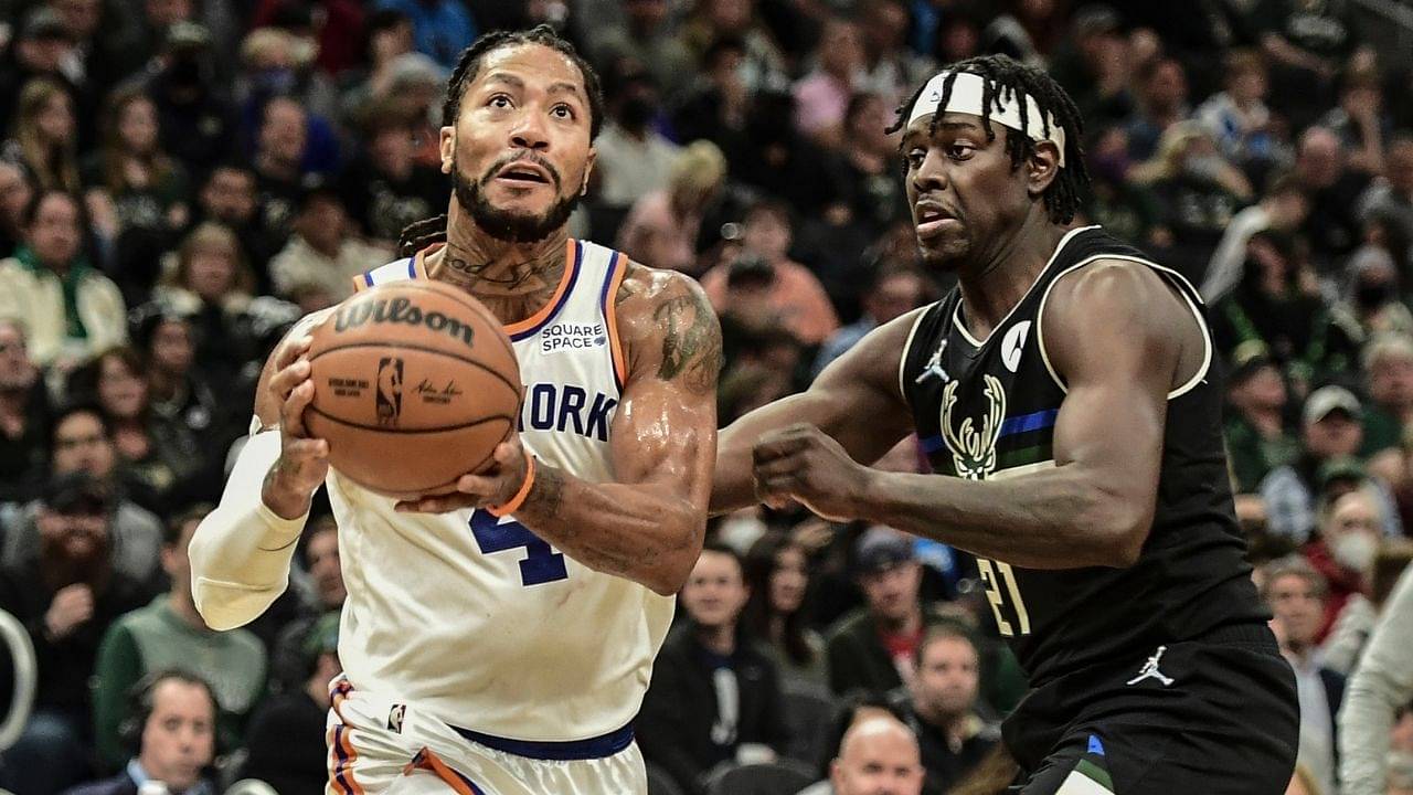 "Derrick Rose makes the Knicks 12.8 points per 100 possessions better!": Crazy stat underlines MVP-like impact of the NBA's youngest MVP in league history on Julius Randle, Tom Thibodeau's squad