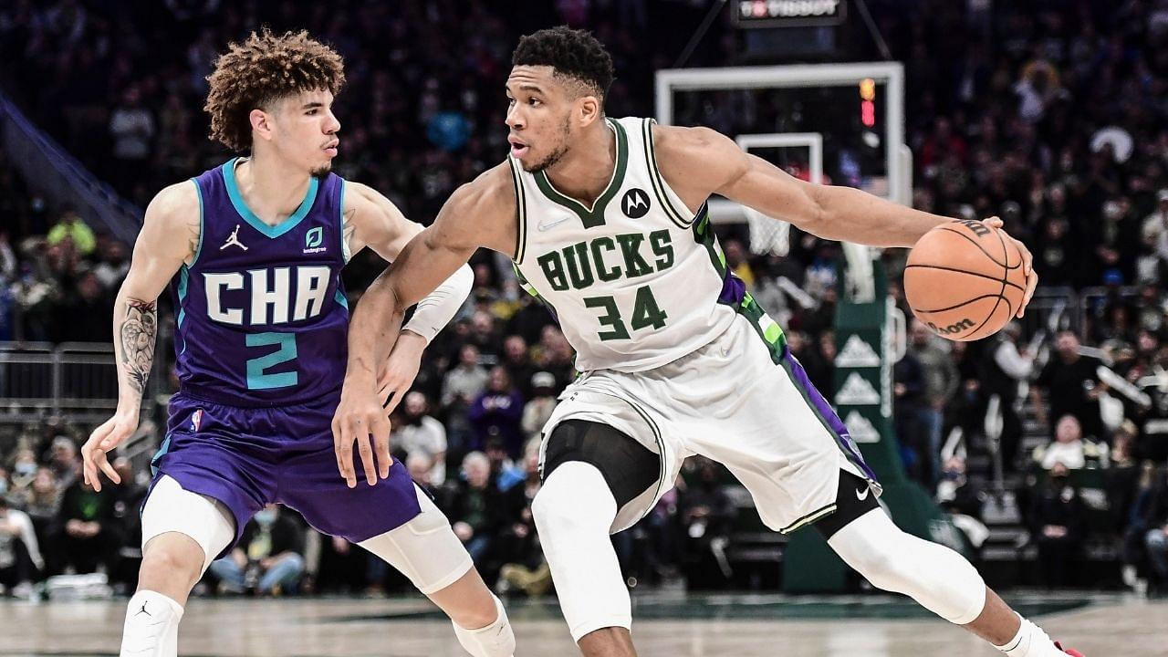 "LaMelo Ball is the only sophomore Giannis will exchange jerseys with!": Bucks superstar shows his respect for Hornets guard after enthralling 127-125 victory