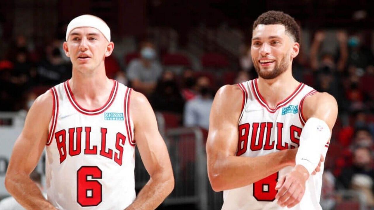 “Zach LaVine, the Hawks have families!”: Alex Caruso hilariously tells the Bulls superstar to simmer down following scoring outburst against Cam Reddish and co