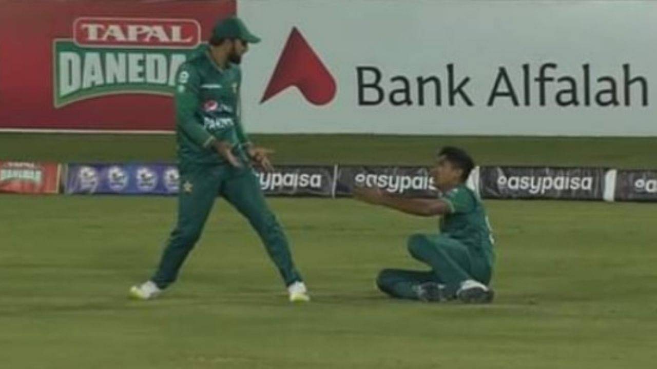 Mohammad Hasnain Iftikhar Ahmed drop catch: Pakistani duo emulate Shoaib Malik-Saeed Ajmal hilarious drop catch in Karachi T20I