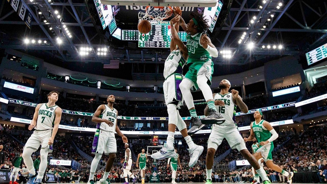 "Robert Williams dunks all over Giannis Antetokounmpo!": Celtics big man creates amazing NBA Christmas highlight with an amazing putback dunk over 2021 Finals MVP