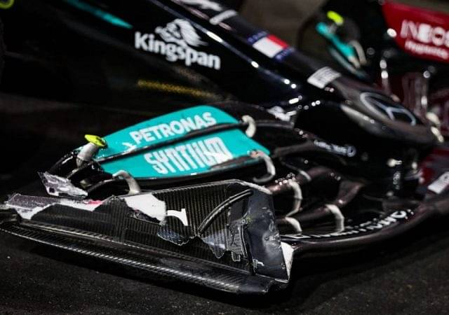 "The damage was going up and up!": Mercedes trackside engineer reveals time lost by Lewis Hamilton due to front-wing damage caused by hitting Max Verstappen
