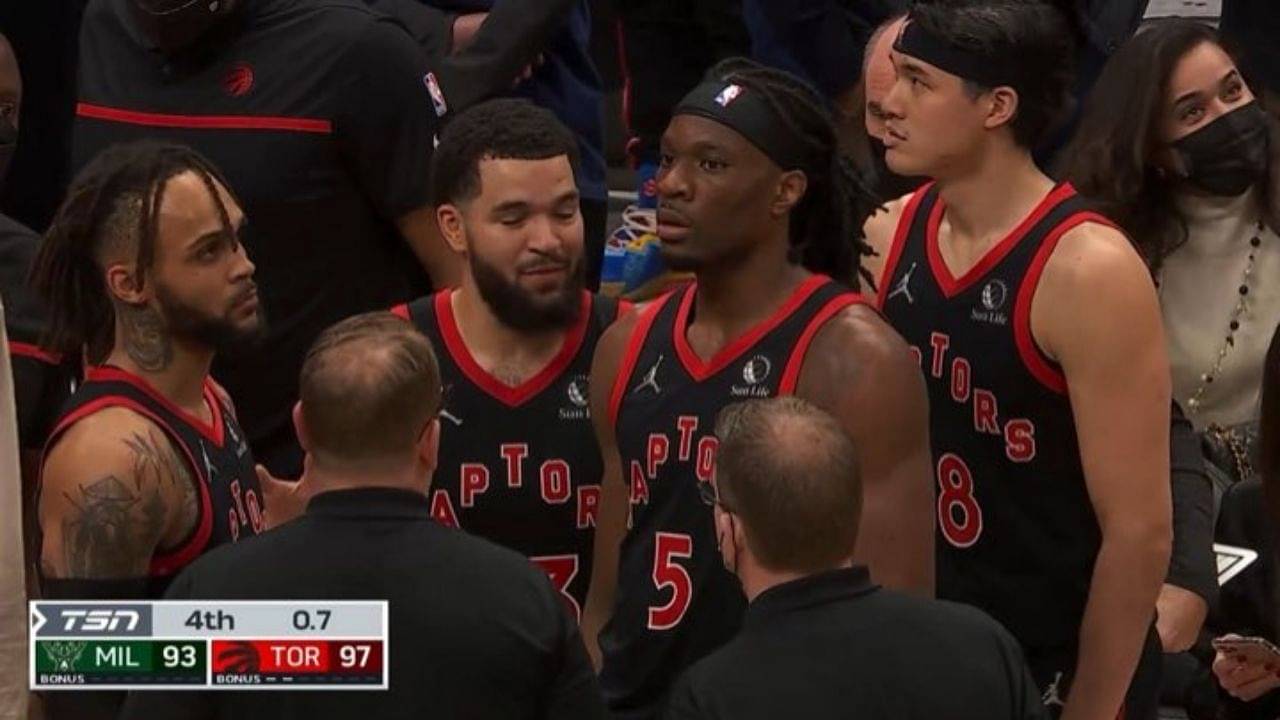 "DON'T F****ING MOVE!": NBA Twitter reacts as Raptors' Fred VanVleet yells at his teammates with 0.7 seconds on the clock and a 4-point lead against the Bucks