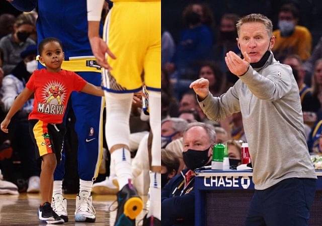 "We were worried that Draymond Jr. was going to yell at the referees!": Head Coach Steve Kerr talks about having Draymond Green's son on the Warriors' bench