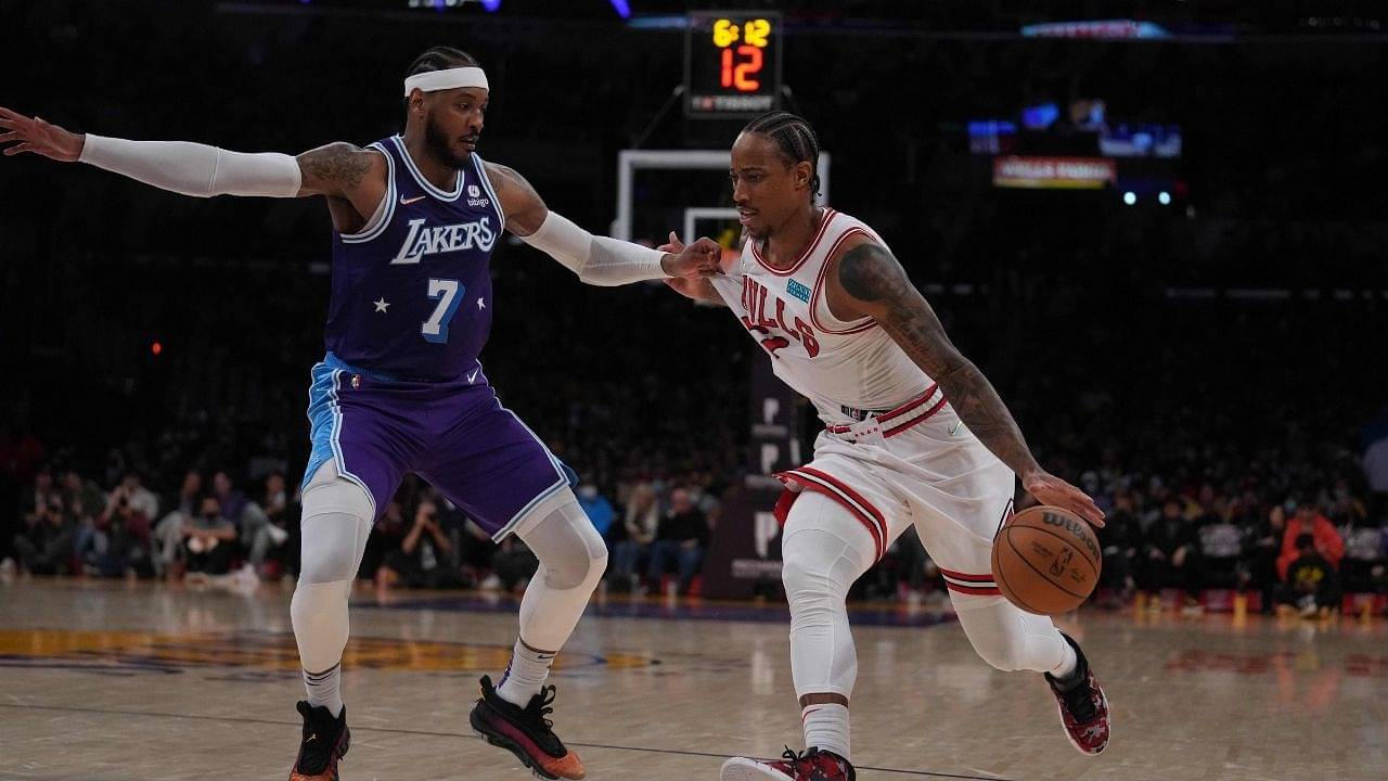 "DeMar DeRozan has mastered the mid-range game": Carmelo Anthony applauds the Bulls forward for his sensational performance in the fourth quarter against the Lakers