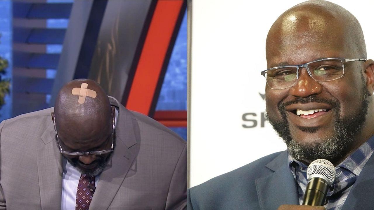 "Shaquille O'Neal hit his head at an exit sign": The Lakers legend fails to trick the cast of Inside the NBA into believing he was attacked by a Hawk