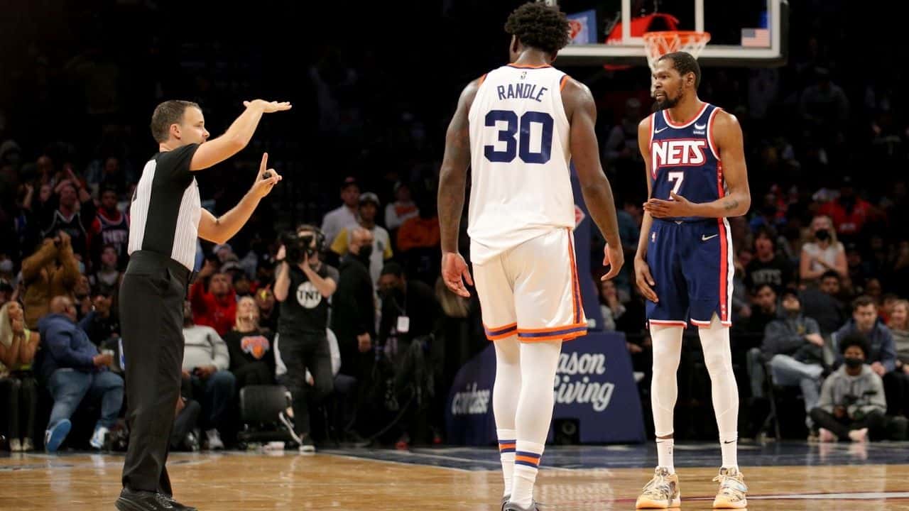 "Why did Julius Randle have to get a tech after Kevin Durant bamboozled