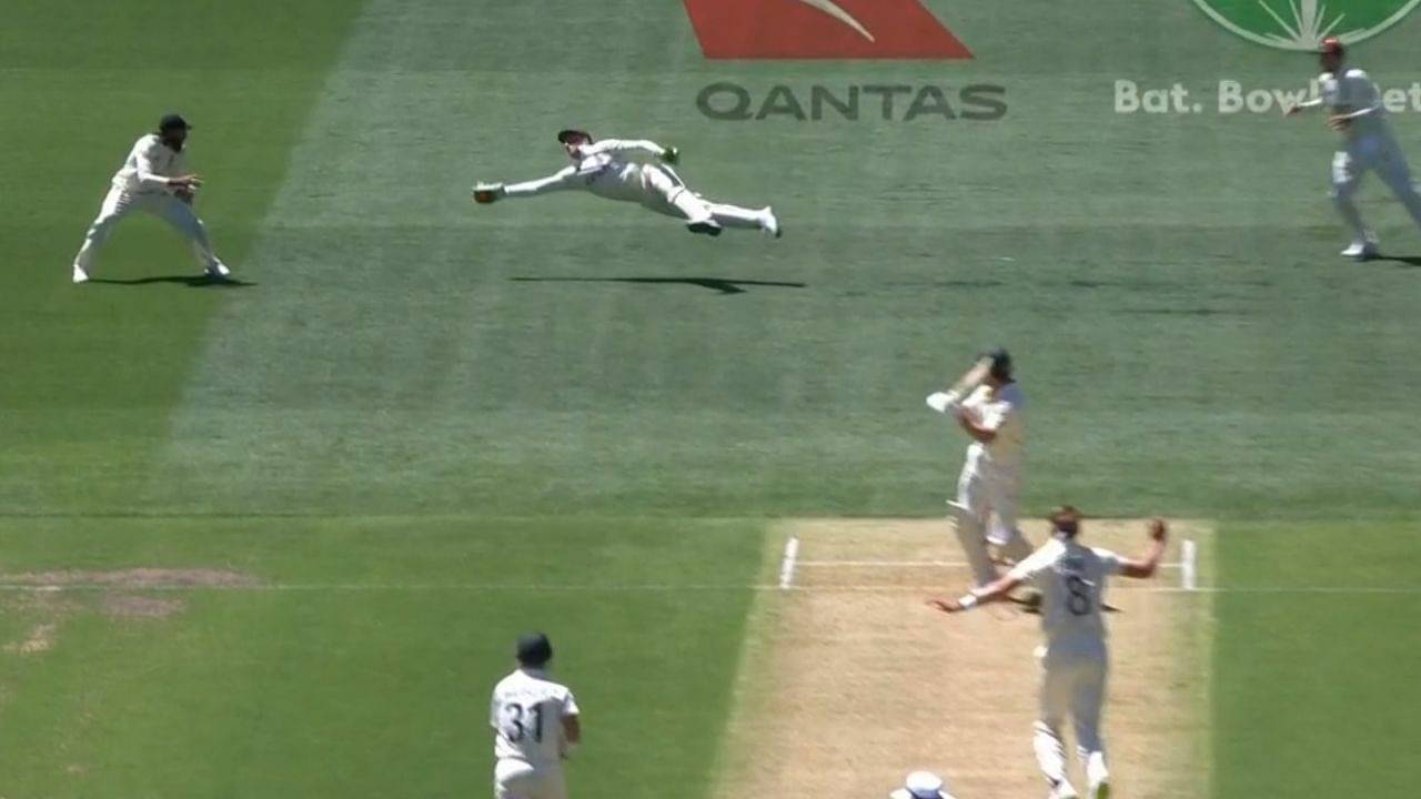 "Stunning grab": Jos Buttler completes breathtaking catch as Stuart Broad dismisses Marcus Harris in Adelaide Test