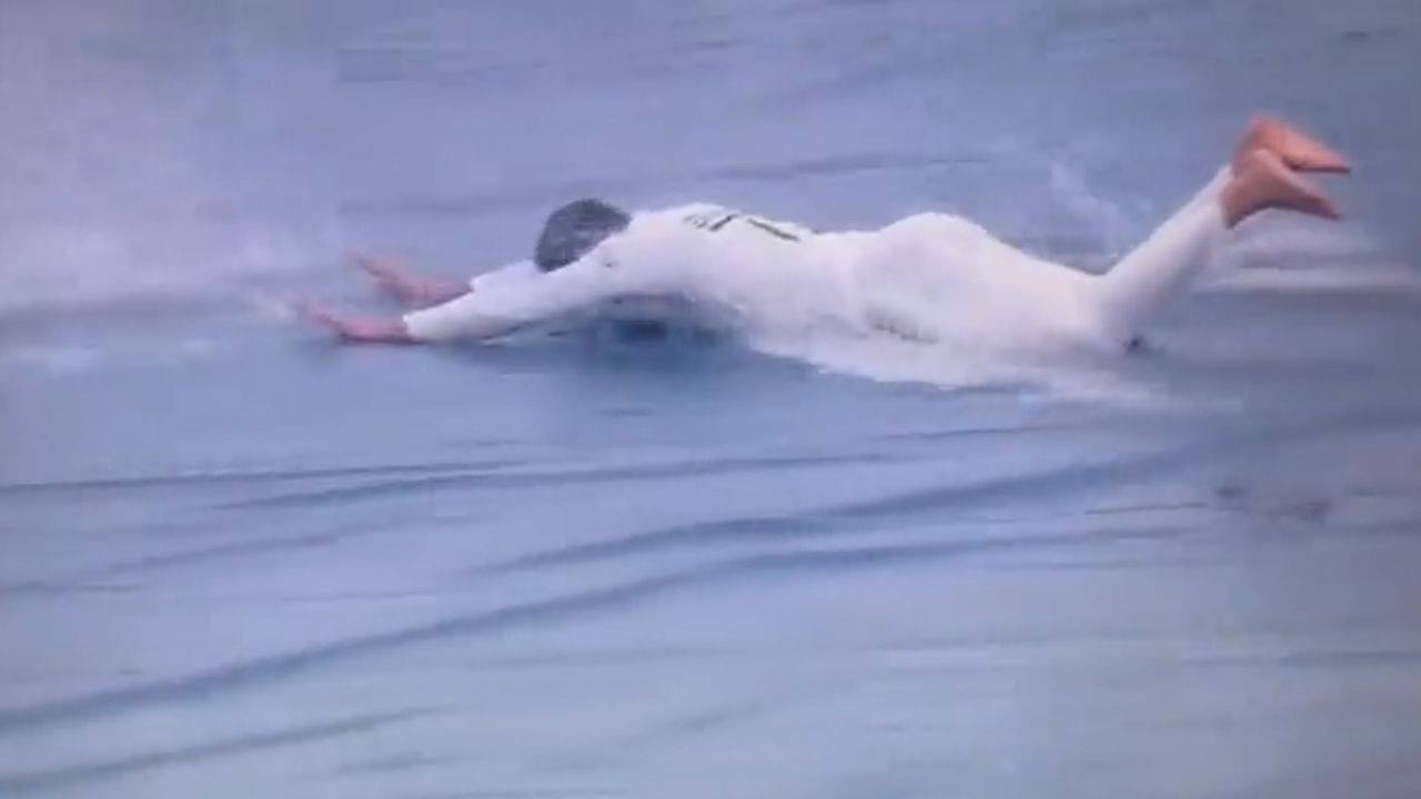 Shakib Al Hasan dive video: Bangladeshi all-rounder dives on wet covers on a rainy day in viral video
