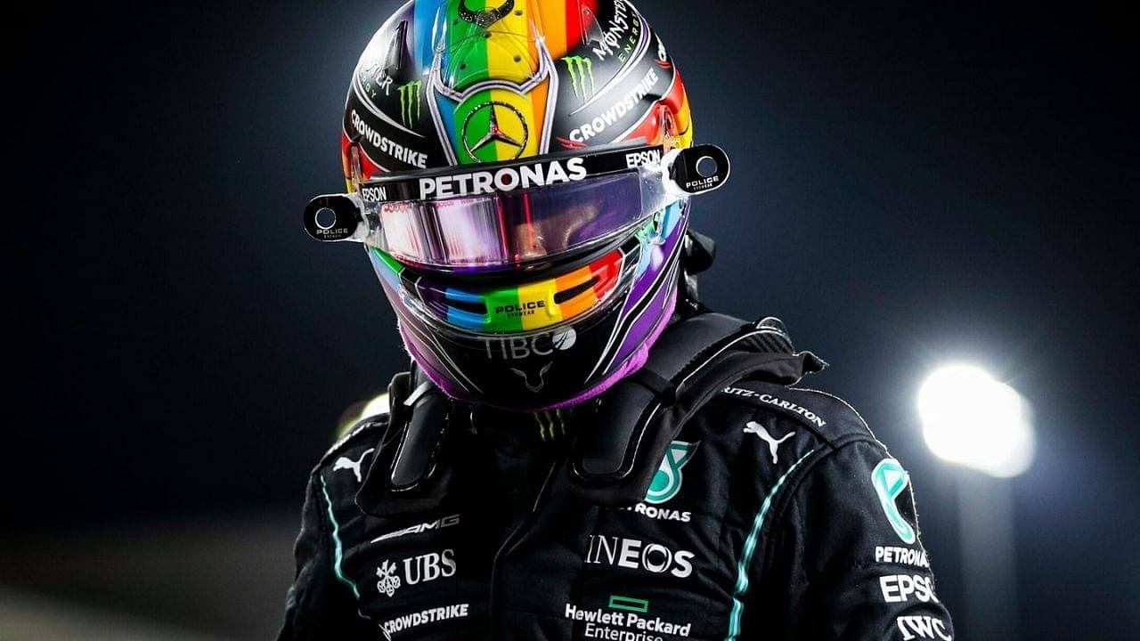 "I’m not afraid of any comments or anything negative"– Lewis Hamilton will continue to wear the rainbow helmet in last two races of the season