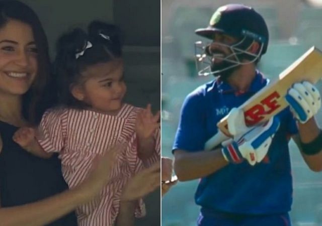 Anushka Sharma daughter face: Daughter of Virat Kohli and Anushka Sharma celebrates father's half-century at Newlands