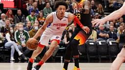 “Cade Cunningham really made Rudy Gay play Ring Around the Rosie”: The forward veteran falls prey to the rookie’s crafty handles during the Jazz-Pistons matchup