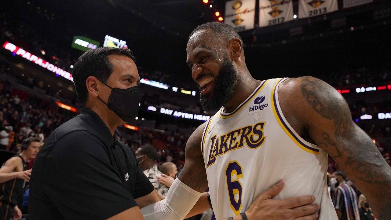 "A pass first guy leading the league in scoring? That's pretty amazing!" LeBron James's former coach Erik Spoelstra gives credit to the Lakers superstar despite loss to the Heat