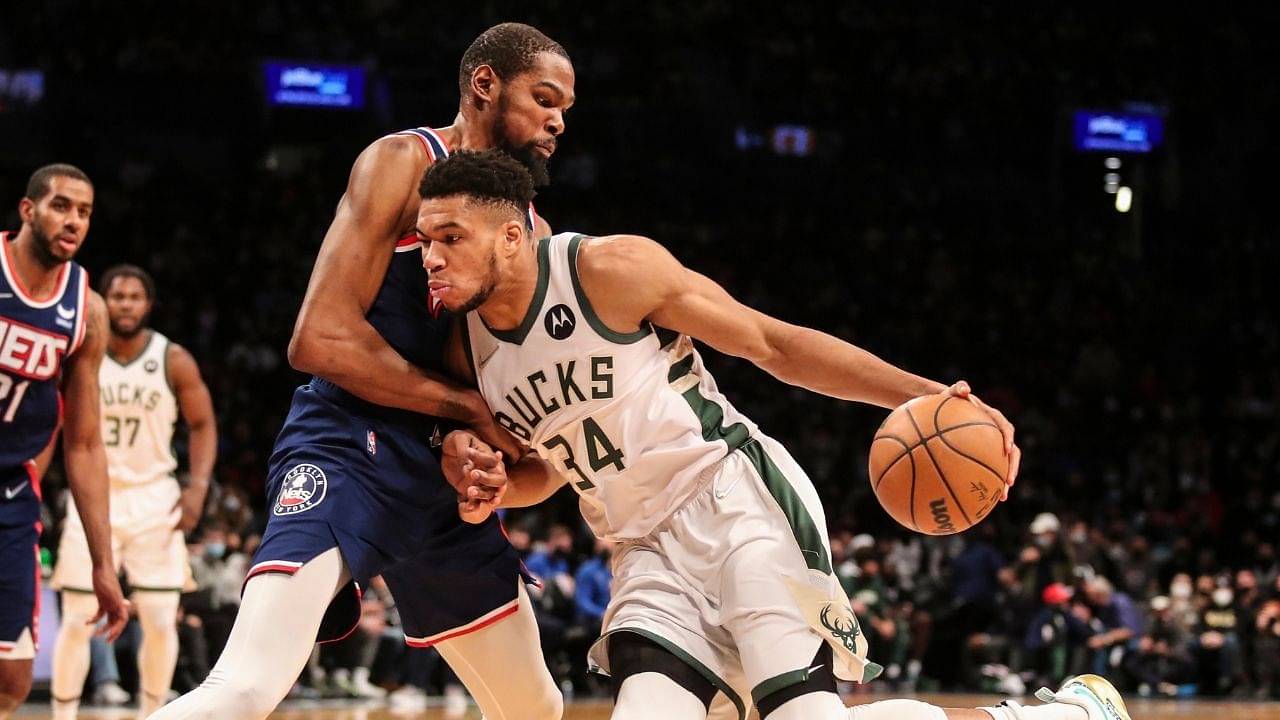 “Kevin Durant is the best player in the world... I’m just trying to get better”: Giannis Antetokounmpo praises the Nets' MVP after handing him a 121-109 loss in Brooklyn