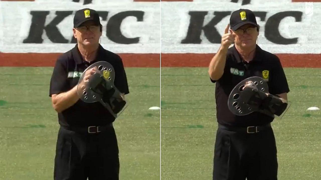 BBL umpire arm guard Bruce Oxenford: What is the plastic thing on cricket umpires arm?